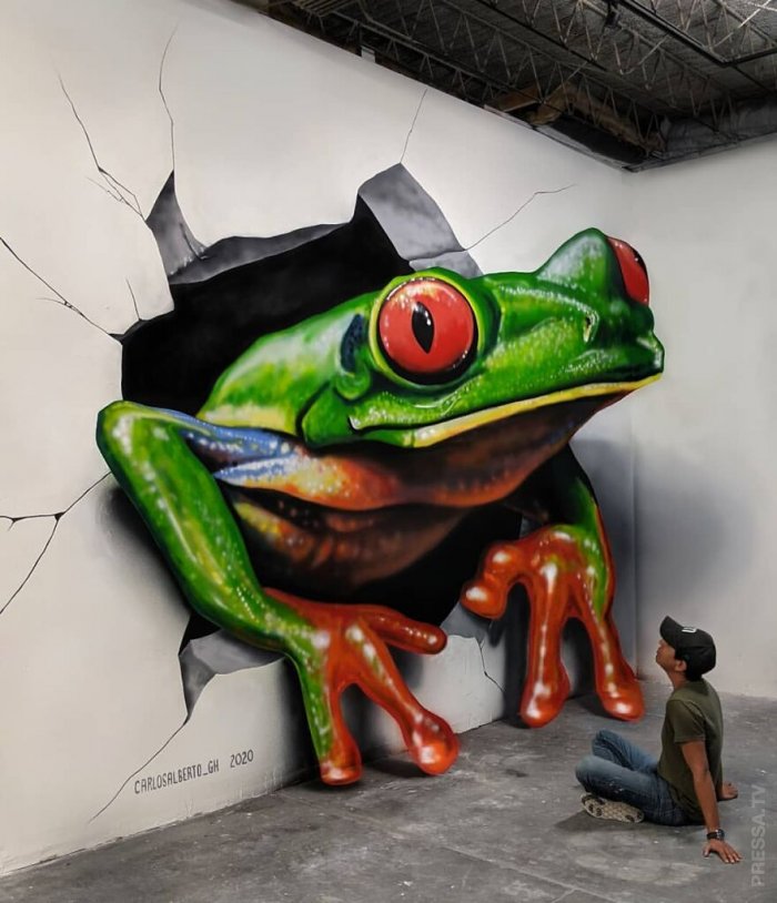 Уличные картины мексиканского художника