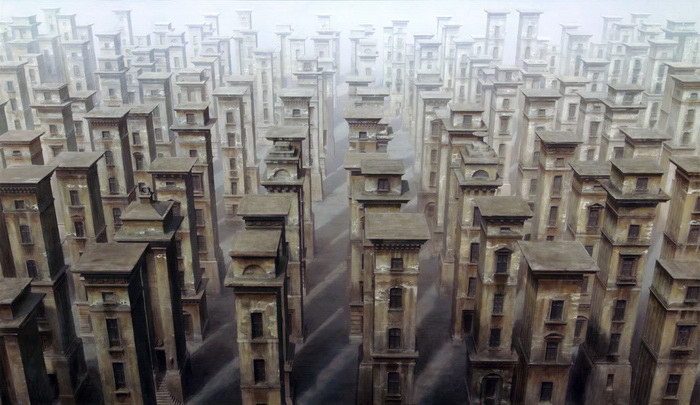 Немецкий художник придумал красивый и мрачный город, нарисовав его многочисленные улочки
