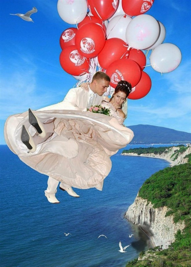 Сумасшедший свадебный фотошоп